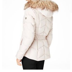 CK Women's Quilted Jacket with Faux FurHood